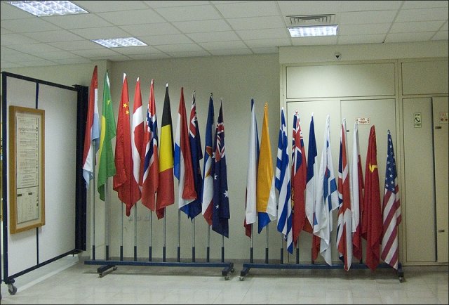 Флаги всех стран антигитлеровской коалиции.