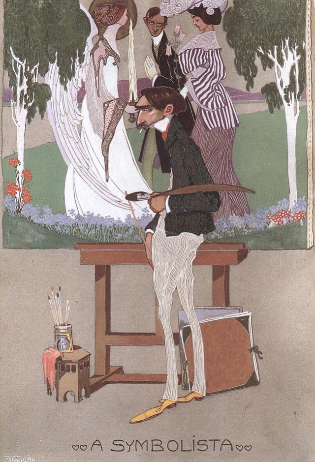 "Символист", 1908 г.  темпера на цветной бумаге