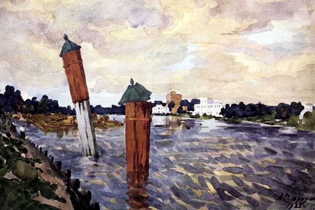 Петроград. Красные колонны. 1922