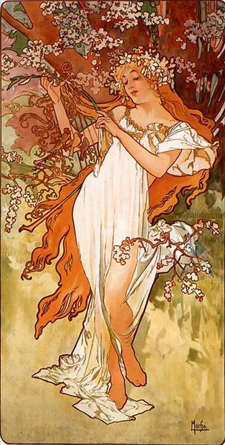 "Весна" (1896, из серии "Времена года", находится в ГМИИ им. Пушкина, Москва)