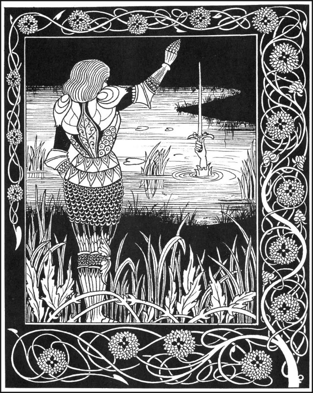 Обри Бердслей "Иллюстрация к книге «Смерть Артура»