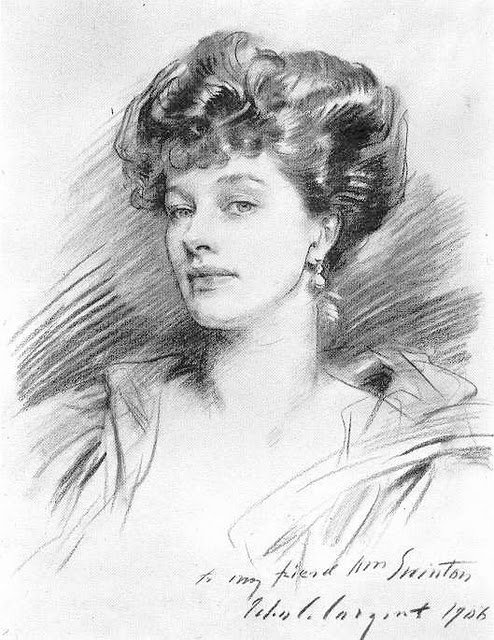 Джон Сингер Сарджент. Портрет миссис Джордж Свинтон, ок. 1906. Уголь.