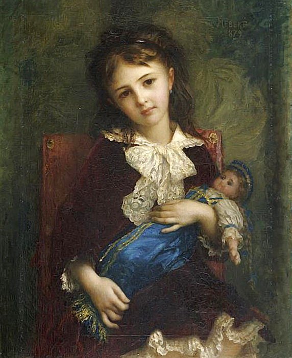 "Портрет девочки с куклой» (1767) неизвестного английского художника.