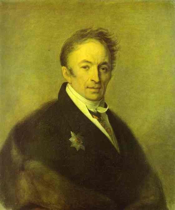 Алексей Венецианов "Портрет Николая Михайловича Карамзина". 1828