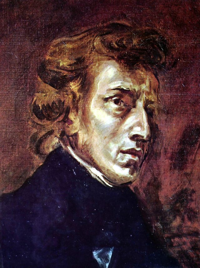 Эжен Делакруа "Портрет Фредерика Шопена" . 1838.